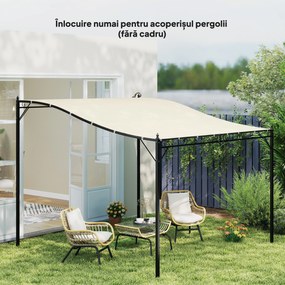 Outsunny Copertină Pergolă Rezervă, Orificii Scurgere 2.5x3m, Protecție UV, Bej | Aosom Romania