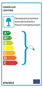 Plafoniera neagra/aurie din metal cu 3 becuri Verve Candellux