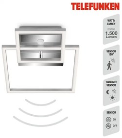 Plafonieră LED cu senzor Telefunken 318608TF FRAME LED/17W/230V 3000K