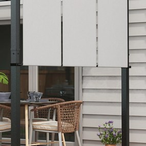 Outsunny Gazebo Pergolă pentru Grădină 3x3,5 m cu 3 Acoperișuri Reglabile, Pergolă din Oțel și Poliester Anti-UV, Gri | Aosom Romania