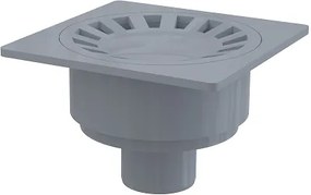 Sifon pardoseala 150Ã 150 50 mm iesire verticala, gratar de plastic gri, sistem de retinere a mirosurilor umed APV16