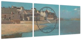 Tablou - Odilon Redon, Village by the Sea in Brittany, reproducere (cu ceas) (90x30 cm)