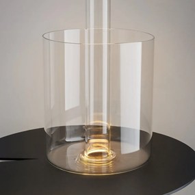 Lampa portabila cu baterii cu baza in forma de vaza AI design auriu/ transparent