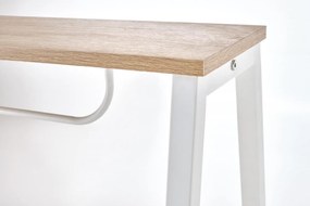 Masa de birou B48 stejar sonoma/alb L139 cm