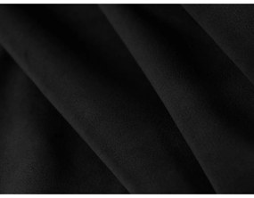 Colțar negru cu tapițerie din catifea Bellis – Micadoni Home
