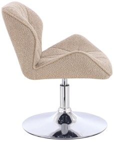 HR111N Scaun Latte Boucle cu Bază Cromata