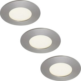 Briloner 7103432 - Set 3x LED Plafonieră încastrată pentru baie, 3xLED/4,9W/230V, IP44, crom mat