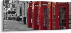 Tablou - Cutii telefonice din Londra (120x50 cm)
