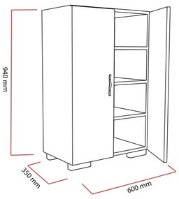 Pantofar MADA 94x60 cm alb