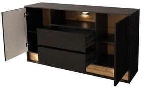 Vitrină Gallina 160 (Negru). 1060960
