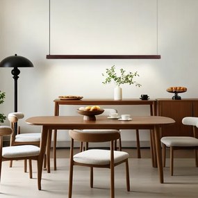 Immax NEO 07301L-LED Lustră suspendată reglabilă pe cablu MADEIRA, 33W/230V, Wi‑Fi Tuya, 152 cm, nuc