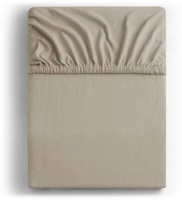 Cearceaf maro deschis din jerseu cu elastic 180x200 cm Amber – Restilo