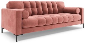 Canapea Bali 4 locuri velvet/picioare negre L217 cm