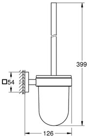 GROHE 40977DC0 - Set perie WC START CUBE inox