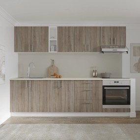 Corp haaus Karo, Stejar Sonoma Inchis/Alb, 60 x 50 x 80 cm