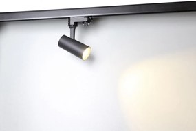 Spot LED directionabil pe sina KIRKE TRACK 3Line CCT 10W negru
