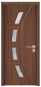 Usa Interior din MDF Novo Doors ND508, Cadru din Lemn Masiv, Geam Sablat, KIT COMPLET, Toc , Manere si balamale incluse (Culoare: Alb, Dimensiune: 80
