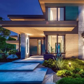 Aplică de perete LED pentru exterior MIRANA, 25W, 230V, 4000K, IP44, 120 cm, neagră