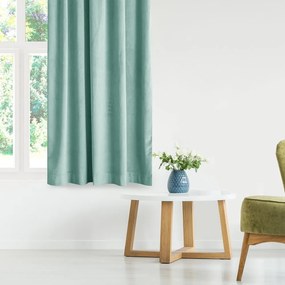 Draperie verde-deschis dimout (semi-opacă) din catifea 140x270 cm Eyelets – Restilo