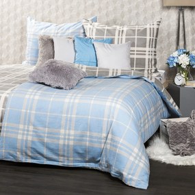 Lenjerie de pat din flanelă 4Home, Cub albastru, 160 x 200 cm, 70 x 80 cm