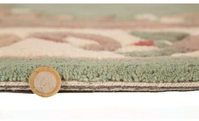 Covor din lână Flair Rugs Aubusson, ⌀ 120 cm, verde