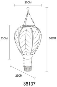 Corp de iluminat LED solar Globo 36137 24xLED/0,2W/3V IP44 parașută