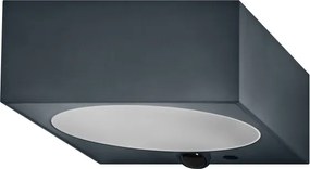 Osram - Aplică solară LED de perete ENDURA STYLE, 10,7 W, 4,2 V, 2000 mAh, IP65, antracit