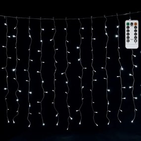 Aigostar - Ghirlandă LED de Crăciun pentru exterior, 300 LED, 6W, 230V, 8 funcții, 3x1 m, IP44, alb rece, cu telecomandă
