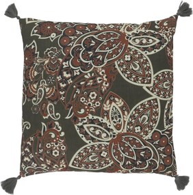 Fata de perna, din textil, 50x50 cm, cu model floral, Bia