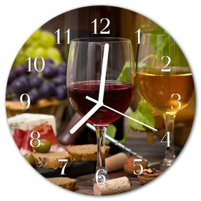 Ceas de perete din sticla rotund Pahare de vin pahare de Alimente și băuturi Multi-colorat