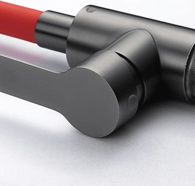 Baterie bucătărie cu pipă flexibilă - 262 oțel inoxidabil Grafit P14A