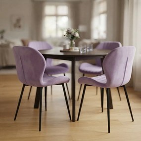 Scaun dining din catifea BUC 248U mov