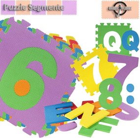 Covoraș educativ puzzle EVA, litere și cifre, 86 piese, 3,6m