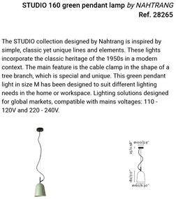 Lustra suspendata design modern Studio 160 verde