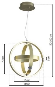 LED Lustră de cristal pe cablu SIRIUS LED/80W/230V