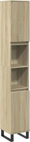 vidaXL Dulap de baie, stejar sonoma, 30x30x190 cm, lemn prelucrat