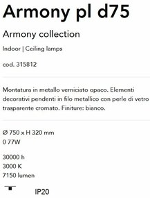 Lustra LED design elegant Armony pl d75