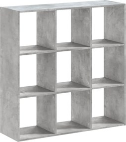vidaXL Bibliotecă, gri beton, 102x32x102 cm, lemn compozit