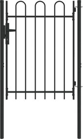 vidaXL Poartă de gard Gri 103 x 175 cm Oțel vopsit electrostatic