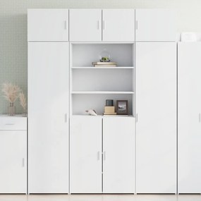 vidaXL Dulap de depozitare, alb, 80x42,5x225 cm, lemn prelucrat