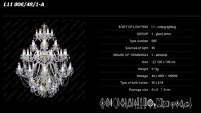 Lustra 48 brate cristal Bohemia L11 006/48/1-A