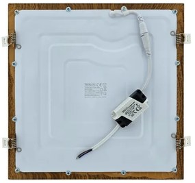 Corp de iluminat LED încastrat SQUARE LED/24W/230V 4200K 29,2x29,2 cm maro