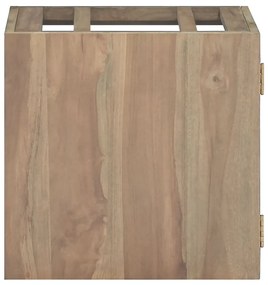 Dulap de baie suspendat, 46x25,5x40 cm, lemn masiv de tec 1, 46 x 25.5 x 40 cm