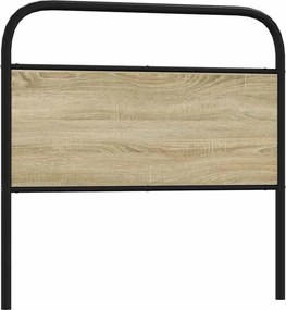 vidaXL Tăblie de pat de schimb stejar sonoma 90 cm oțel și lemn prelucrat