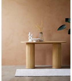 Masă consolă în culoare naturală 40x130 cm Nola – Unique Furniture
