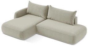 Colțar bej extensibil (cu colț pe partea stângă/cu șezlong) Hale – Makamii