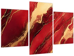 Tablou - Marmură roșu-auriu (90x60 cm)