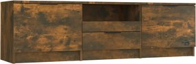 vidaXL Comodă TV, stejar fumuriu, 140x35x40 cm, lemn prelucrat