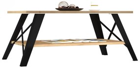 Măsuță de cafea Timolo (stejar zafir + negru) . 1093294