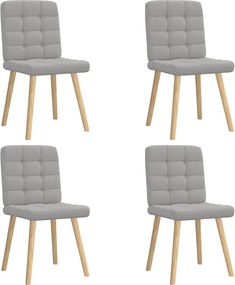 vidaXL Scaune de sufragerie 4 buc țesătură gri nor